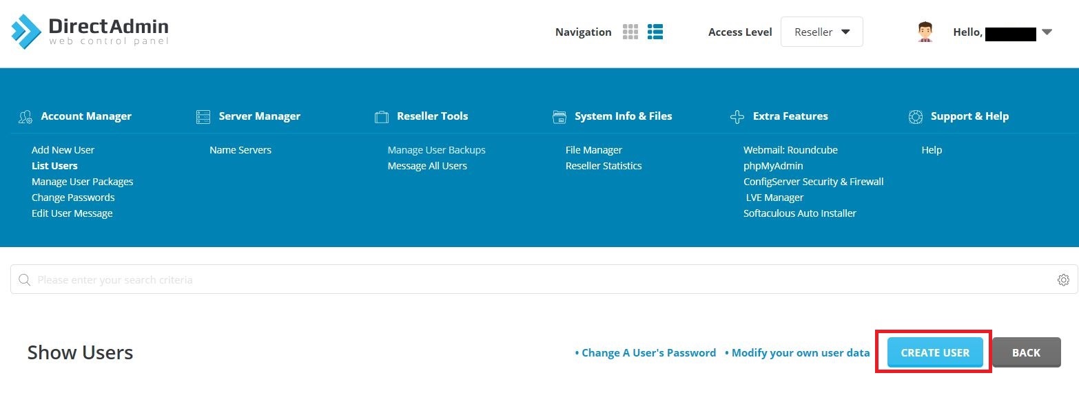 create user link