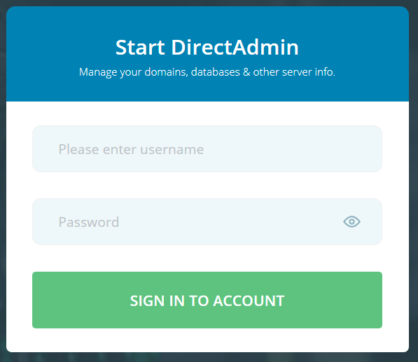 directadmin login